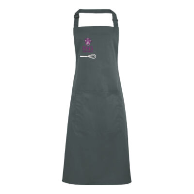 Personalised Grey Bib Apron CH-PR154-P Thumbnail