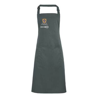Personalised Grey Bib Apron CH-PR154-P Thumbnail