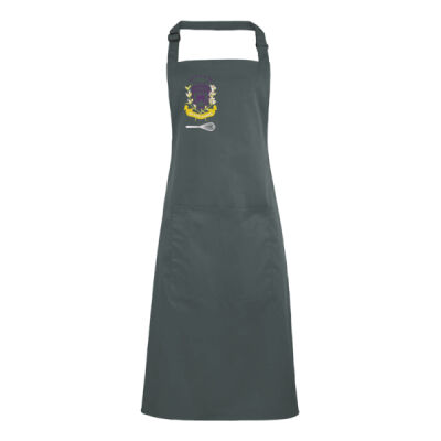 Personalised Grey Bib Apron CH-PR154-P Thumbnail